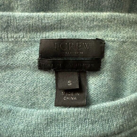J Crew Womens Light Blue 100% Cashmere Italian Crewneck Soft Sweater Sz S - Picture 2 of 6